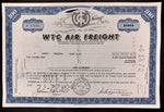 Aandeel WTC Air Freight Company - 1972 - World of Maps & Travel